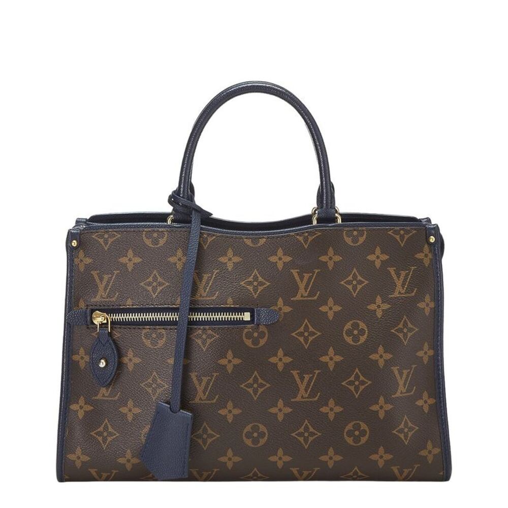 Louis Vuitton Navy Monogram Coated Canvas Popincourt Pm (Authentic Pre-Loved)